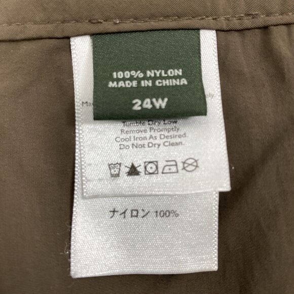 Eddie‎ Bauer Shorts Womens Plus Size 24W Brown Nylon Outdoors Gorpcore Pockets - Picture 6 of 7